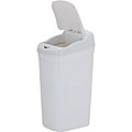 White Plastic 8.7-gallon Motion Sensor Trash Can