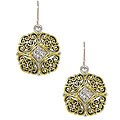 14k Two-tone Goldtone Designer-inspired Earrings