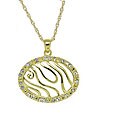 14k Goldplated Clear Crystal Designer-inspired Necklace