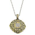 14k Two-tone Gold Cubic Zirconia Necklace