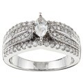 14k Gold 1ct TDW Marquise Diamond Engagement Ring (G-H, I1)