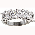 14k White Goldplated CZ Bridal-inspired Band