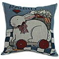 Country Bunny Tapestry Pillows (Set of 2)