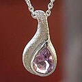 Sterling Silver 'Lilac Frost' Amethyst Necklace (India)