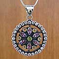 Amethyst and Citrine Mandala' Necklace (India)