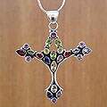 Amethyst and Peridot 'Essence' Necklace (India)