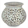 Soapstone 'Ivy Vine' Jar (India)