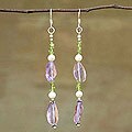 Amethyst and Peridot 'Summer Wine' Earrings (India)