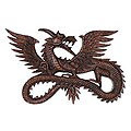 Wood Relief 'Flying Dragon' Panel (Indonesia)