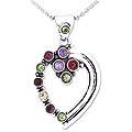 Garnet and Peridot 'Colors of the Heart' Necklace (India)