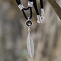 Quartz 'Magical Frangipani Leaf' Silk Necklace (Thailand)