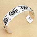 Sterling Silver 'Simian Dance' Bracelet (Mexico)