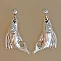 Sterling Silver 'Sterling Fish Duo' Earrings (Mexico)