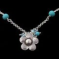 Turquoise 'Spring Blossom' Necklace (Thailand)