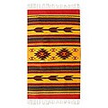 Mexican Zapotec Wool 'Burning Arrows' Rug (2' x 3')