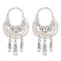Silver 'Silver Fishes' Hoop Earrings (Mexico)