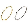 14k Gold Overlay CZ Abstract Bangle Bracelet