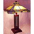 Tiffany-style Stained Glass Mission Table Lamp