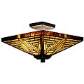 Tiffany-style Stained Glass Mission Ceiling Lamp