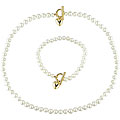 Freshwater Pearl Necklace and Bracelet Set (5-6 mm)