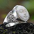 Cow Bone 'Face of the Moon' Ring (Indonesia)