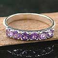 Silver Amethyst 'Forever Violet' Ring (India)