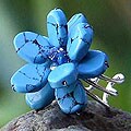 Turquoise and Glass 'Paradise' Ring (Thailand)