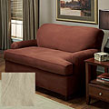 Stretch Microfiber Suede 2-piece T-cushion Loveseat Slipcover