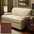 Stretch Microfiber Suede 2-piece T-cushion Sofa Slipcover