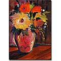 'Orange Splash Bouquet' Canvas Art
