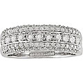 14k Gold 3/4ct TDW Diamond 3-row Ring (H-I, I1-I2)