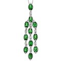 18k Gold Green Garnet and 1/10ct TDW Diamond Necklace