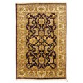 Indo Mahal Burgundy/ Ivory Rug (6' x 9')
