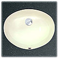 Ticor Porcelain Undermount Bathroom Almond Vanity Sink