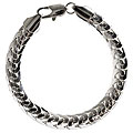 14k White Gold Overlay 8-inch Infinity Bracelet