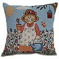 Sunshine Kitty Tapestry Throw Pillows (Set of 2)