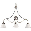 Satin Brass 3-light Hanging Light Fixture