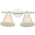 Alabaster Glass Pearlmist 2-light Vanity Fixture