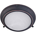 Chocolate Bronze 3-light Flush Mount Light