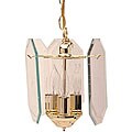 Polished Brass 3-light Clear Glass Pendant