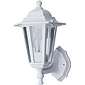 White Outdoor 1-light Clear Glass Wall Light