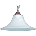 Renaissance Silver 1-light Pendant with Satin Glass