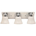 Chrome Finish 3-light Vanity with Cased Opal Glass