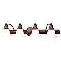 Trojan Bronze Finish 4-light Vanity with Opal Glass