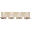 Pearl Mist Finish 4-light Vanity with Alabaster Glass