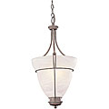 Sahara Finish 1-light Pendant with Alabaster Glass