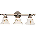 Burnished Antique Bronze 3-light Vanity with Satin Glass