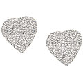 10k Gold Crystal Cluster Heart Earrings