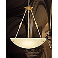Alabaster Glass Shade Antique Gold 3-light Chandelier