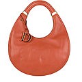 Dior Orange Medium Zip Hobo Bag